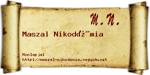 Maszal Nikodémia névjegykártya